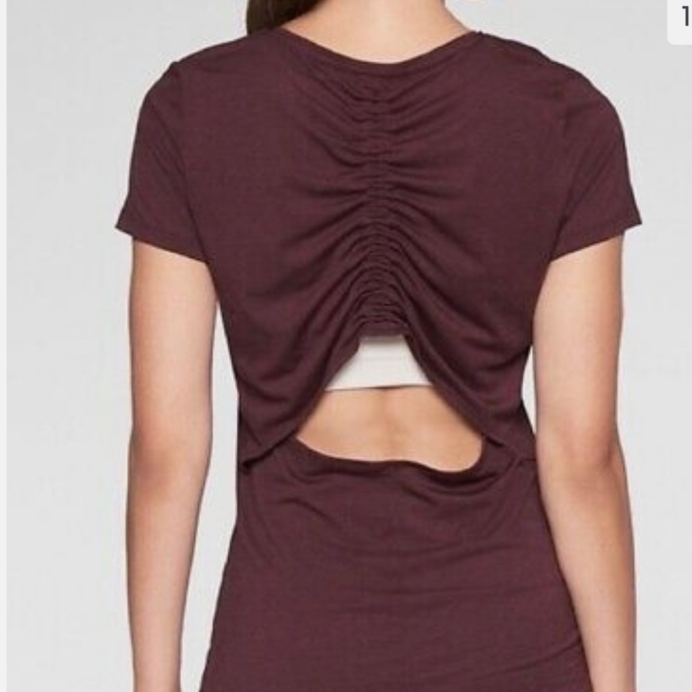 ATHLETA tops with adjustable cinched back